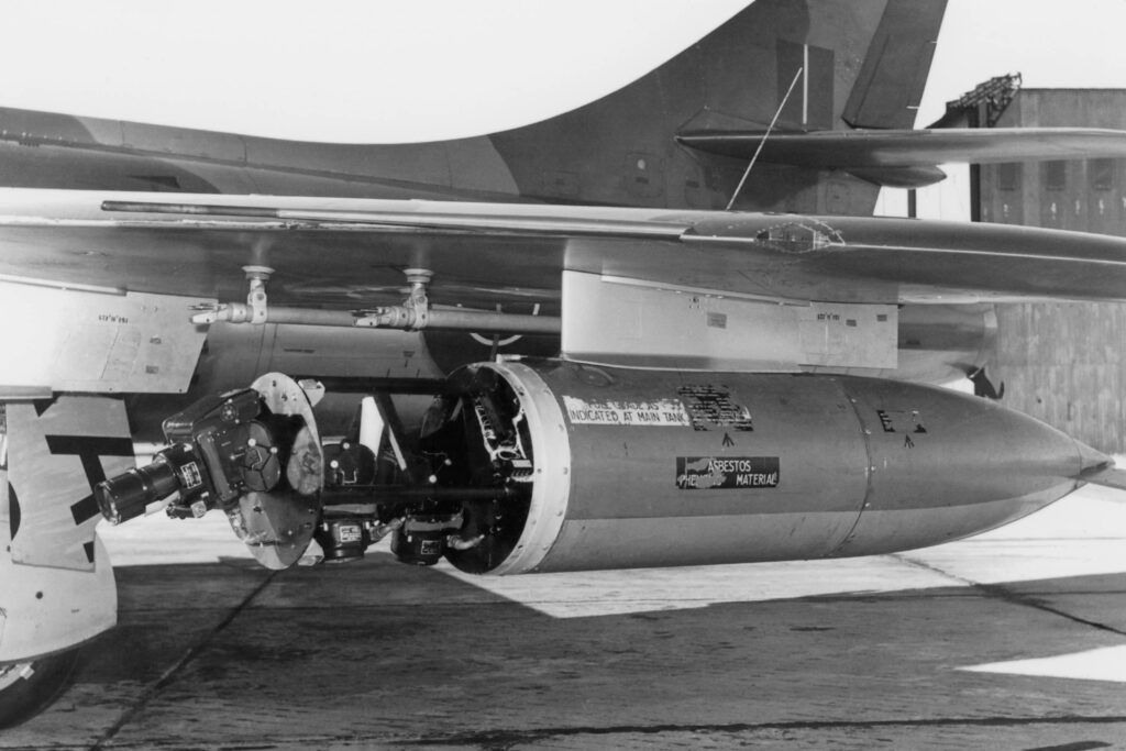 The Hawker Hunter and Rhodesia’s Bush War 2 The Rhodesians developed a reconnaissance capability on the Hunter with this ingenious modification to an underwing fuel tank