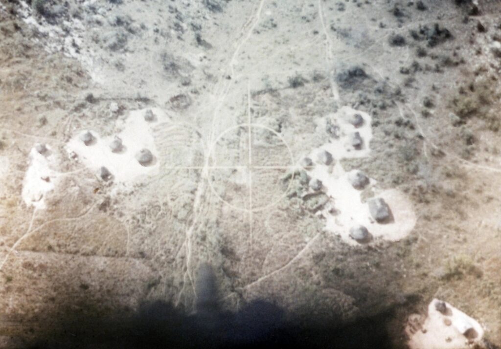 The Hawker Hunter and Rhodesia’s Bush War 5 A pilot’s eye view of an insurgent camp in the bush near Shabani in May 1978