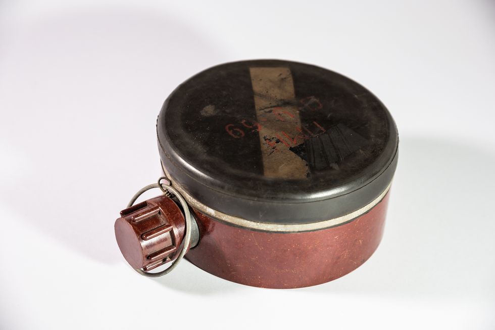 dummy version of a pmn 1 soviet anti personnel landmine news photo 1691174292