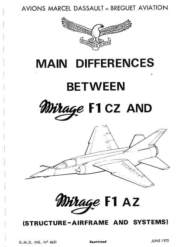 Main Differences between Mirage F1CZ and Mirage F1AZ