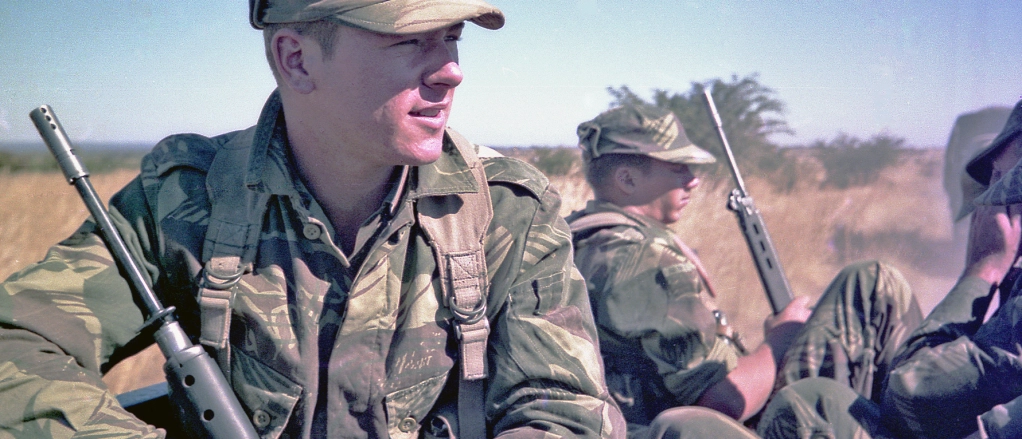 Training Troop on manoeuvre. In the background Henderson from Texas.