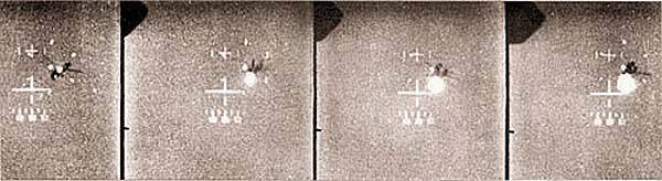 Impala MK II gun footage, of the 30-mm shells hitting the Angolan Mi-25